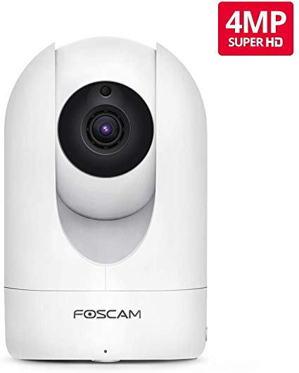 Foscam R4M Super HD 4MP (1440P) Home Security Camera - 2.4/5GHz Dual-Band WiFi Indoor CCTV with Pan/Tilt, AI Human Detection, Night Vision, 2Way Audio, SD Card Slot - Inc Free Cloud - Works with Alexa