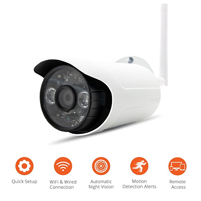 Time2 Outdoor Day & Night Vision 720p HD Wireless IP Security Camera B
