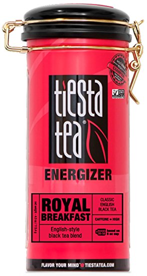 Classic English Black Tea | Royal Breakfast by Tiesta Tea | High Caffeine | Loose Leaf Black Tea Energizer Blend | Non-GMO | 4 Ounce Tin