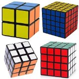 Black Cube Puzzle Bundle Pack2x2x23x3x34x4x45x5x5 Setshengshou Speed Cube Collection