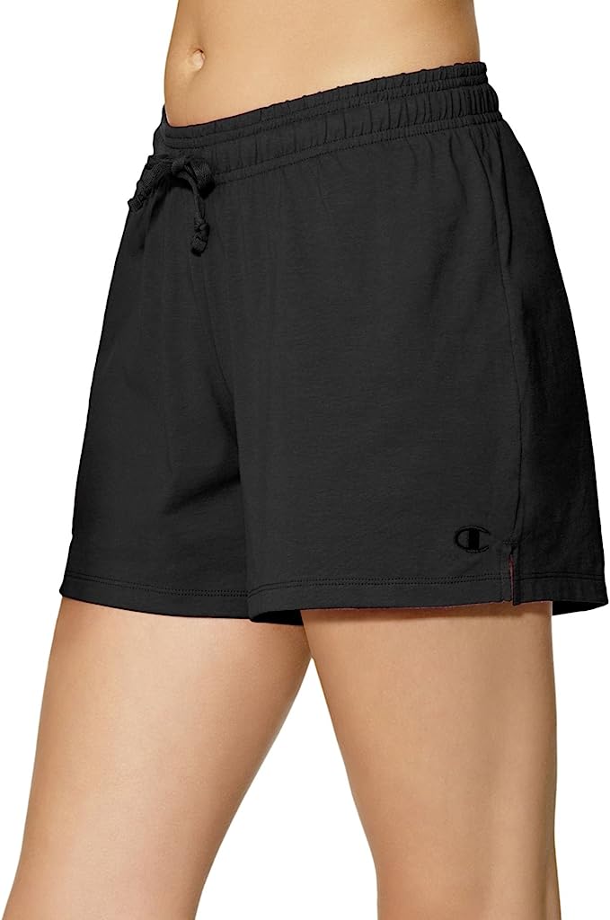 Champion Women's Jersey Shorts, Comfortable Shorts for Women, Lightweight 100% Cotton Shorts, 5"