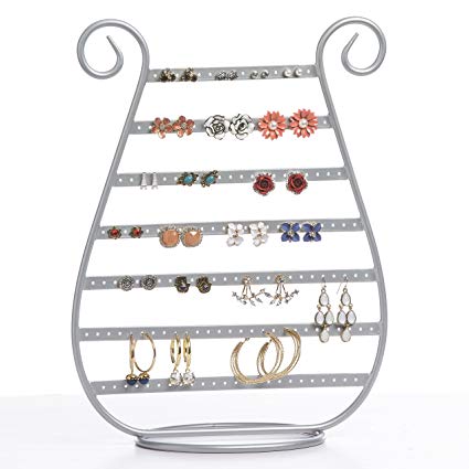 Mango Steam Earring & Jewelry Harp Organizer (Silver)