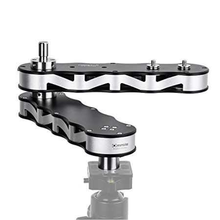 Commlite CS-R700 Camera Slider Rail Track Dolly with Panning and Linear Motion for DSLR Camera,Micro Camera, Smartphone with 4-Times Sliding Distance Foldable Mini Aluminum Alloy Camera Video Slider