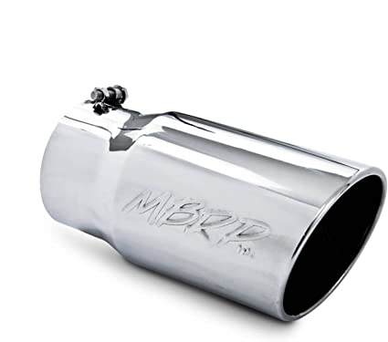 MBRP T5075 6" O.D. 5" Inlet 12" Length T304 Stainless Steel Angled Rolled End Exhaust Tip