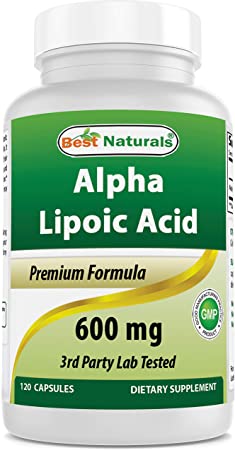 Best Naturals Alpha Liopic Acid 600 mg 120 Count - ALA Alpha Lipoic Acid Powerful Antioxidant