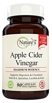 Nature's Potent - Apple Cider Vinegar Pills, 350 mg Capsules 90-Count (1)
