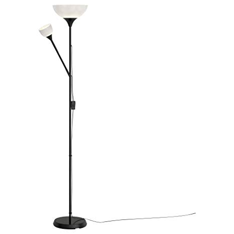 Ikea Not Floor Lamp Reading LED Light (Bulbs Included) Adjustable Spotlight Arm (With bulbs) (Lamp   2 LED Bulbs)
