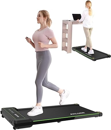 Walking Pad, AKLUER 2.25 HP Under Desk Mini Treadmill with 265 Weight Capacity, Portable Walking Treadmill with IR Remote for Home, Office, Apartment, Light Weight Electric Walking Jogging Machine