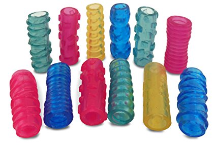 The Classics 12-Pack Extreme Gel Pencil Grips, Assorted Colors and Shapes, 1.3-Inch Long (TPG-16512)