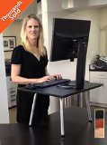 The Original Stand Steady Standing Desk - Converts Your Desk to Stand up Desk Adjustable Height Black