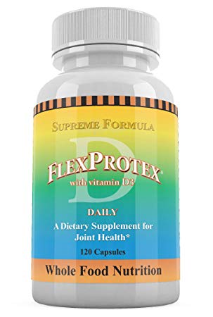 Natural Joint Pain Relief Supplement - FlexProtex D Daily with Botanical COX-2 Inhibitors - NAG (N-Acetyl-D Glucosamine) Promotes Joint Health & Support for Knees, Hands, Back (1 bottle -120 Capsules)