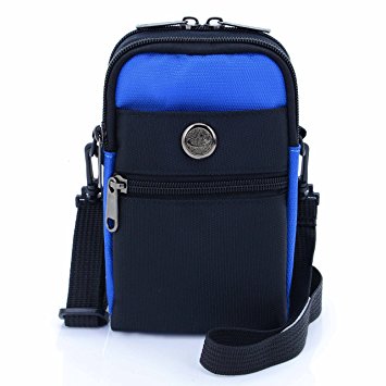 U-TIMES Casual Water Resistant Nylon Waist Bag Security Pack Crossbody Phone Pouch For 6 inch Cell Phones