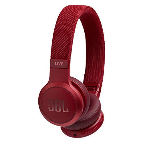 JBL Live 400BT Wireless On-Ear Headphones with Voice Control (Red)