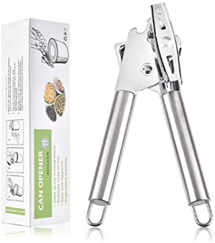 Can Opener Manual,Bottle Opener Manual,Can opener handheld,Kitchen Durable Stainless Steel,Smooth Edge Food Safety Cut,3-in-1 Can Openers,Can Opener/Jar/Bottle Opener with Smooth Edge,1 Pcs