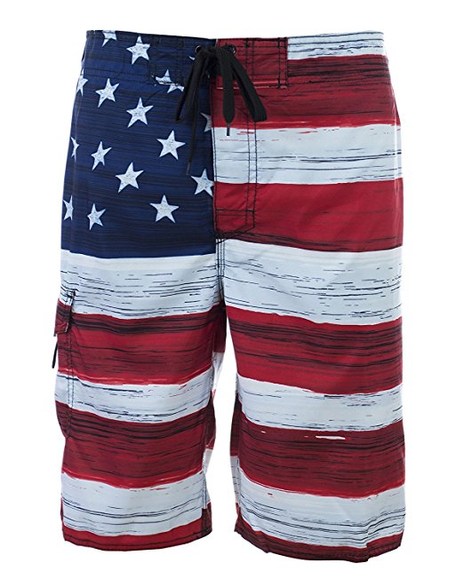 Men's American Flag Swim Trunks (Assorted Designs)