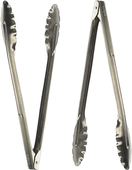 Winco UT-12HT Coiled Spring Extra Heavyweight Stainless Steel Utility Tong, 12-Inch (Set of 2)