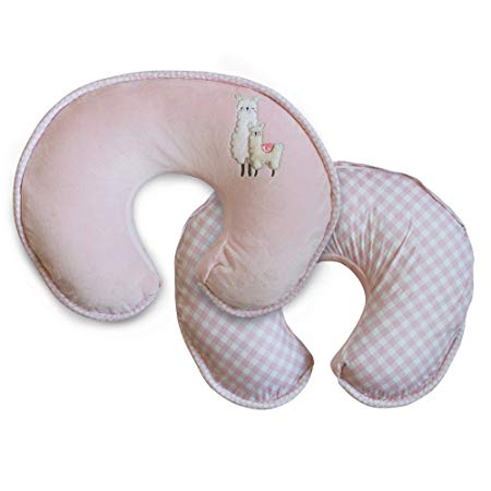Boppy Minky Nursing Pillow and Positioner, Pink Llamas