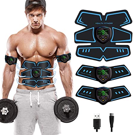 Abs Stimulator Ab Stimulator Recharge Muscle Toner Trainer Ultimate Abs Stimulator for Men Women Abdominal Work Out Ads Power Fitness FUSHITON