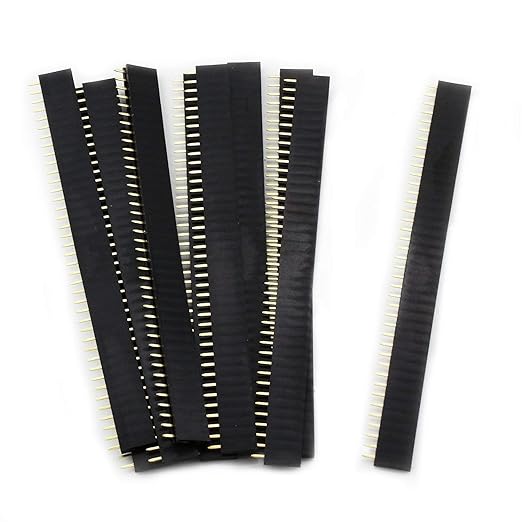 HiLetgo 10pcs 1x40P Single Row Female Pin 2.54mm Pitch Vertical Pin