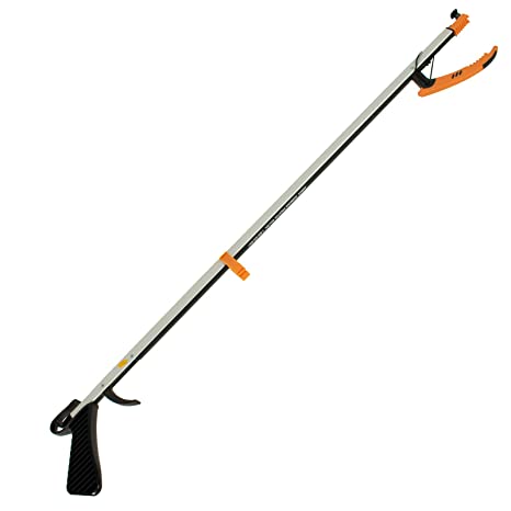 Sammons Preston Easireach II Reacher, 32", Long, Ergonomic Reaching Aid with Magnet, Lightweight 8 oz. Magnetic Grabber Tool & Reaching Claw, Aluminum Trash Pickup, Lightbulb Remover, & Garden Nabber