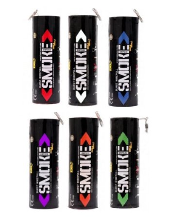 Enola Gaye BURST Smoke Grenade Variety 6-Pack (One Each: Red, White, Blue, Purple, Orange, Green)