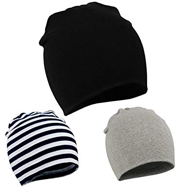 American Trends Unisex Cotton Beanie Hat Girl Boy Toddler Kids Children Soft Cap