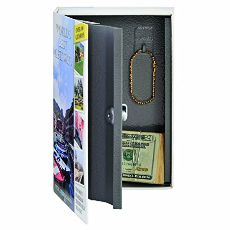 STEELMASTER Travel Book Safe with Keyed Lock, 9.44 x 6.18 x 2.22 Inches, Multicolored (221269203)