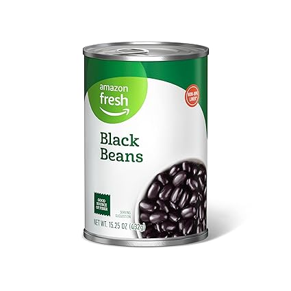 Amazon Fresh - Canned Black Beans, 15.25 oz