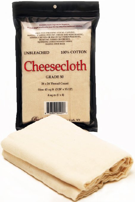 Basiloff Cheesecloth 48 Sq Yds Natural Chef Grade Fine Mesh Unbleached 100 Cotton
