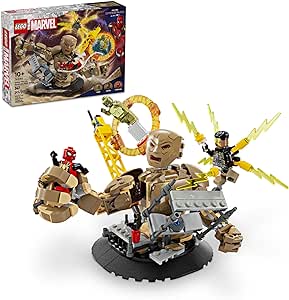 LEGO Marvel Spider-Man vs. Sandman: Final Battle Building Toy Set with Spider-Man Figure, Collectible Marvel Toy Inspired by Spider-Man No Way Home, Gift for Super Hero Loving Boys and Girls, 76280