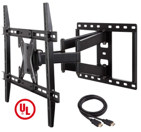 Mounting Dream MD2296 UL Certified TV Wall Mount Bracket with Full Motion Dual Articulating Arm for 42-70 Inches LED LCD and Plasma TV