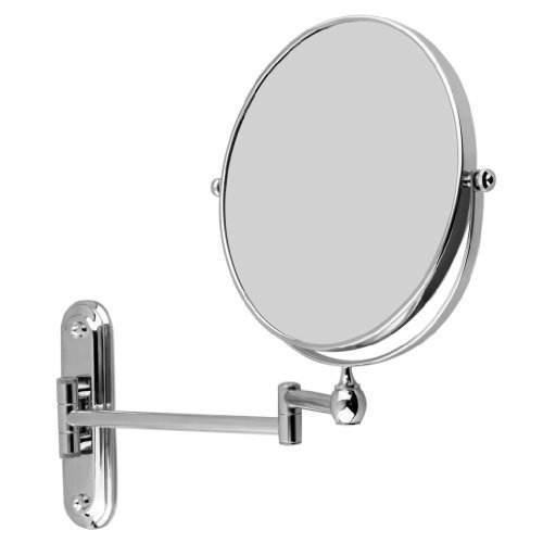 Floureon 8 inches Double-sided Wall Mount Mirror Cosmetic Make up Shaving Bathroom Mirror (10x Magnification)