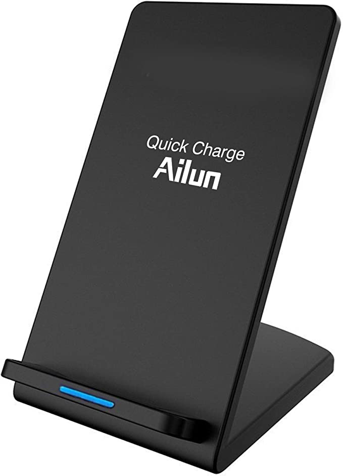 Wireless Charger,by Ailun,Universal for All Qi-Enabled Devices,for iPhone 11/11 Pro/11 Pro Max/XR/Xs Max/XS/X/8/8 Plus,Galaxy S10 Plus S9 Plus S8 Plus,Note 10/9/8/7, S7/S7 Edge/S6 Edge [Black]