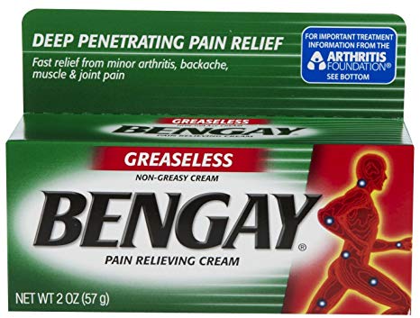 Bengay Pain Relieving Cream, Greaseless-2 oz