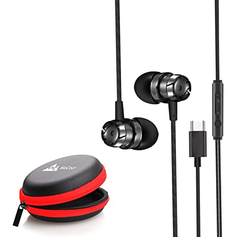 WeCool Mr.Bass Snug Fit Metallic in Ear Earphones for Mobile with Mic | | Headphones for Mobile | | Earphones for Mobile | |   Free Carry Case (Type-C)
