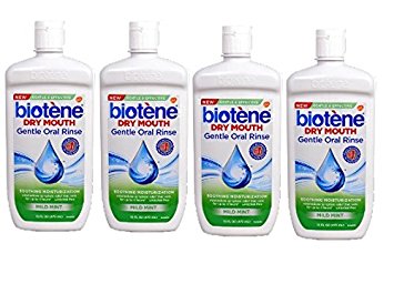 Biotene Moisturizing Oral Rinse, Mild Mint 16 Ounce (Pack of 4)