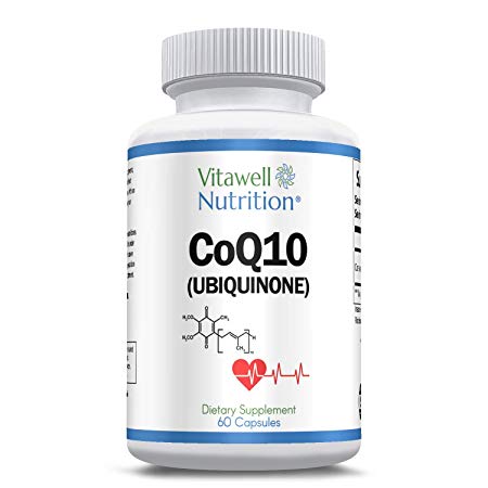 Vitawell Nutrition CoQ10 (Ubiquinone) 200mg, High Absorption, 60 Capsules