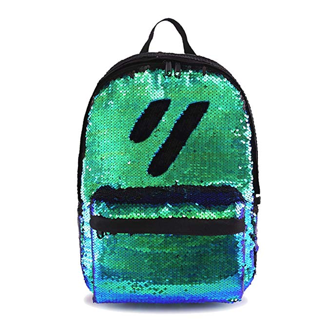Flip Sequin School Backpack Bookbag for Girls Kids Teen Cute Glitter Sparkly Book bags Back Pack (Teal)