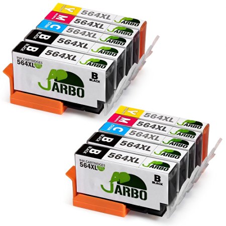 JARBO 4 Color Replacement HP 564XL ink Cartridge High Yield 2 Sets 2 Black Used in HP Photosmart 5520 6520 7520 5510 6510 7510 7525 B8550 C6380 D7560 Premium C309A C410 Officejet 4620 Deskjet 3520