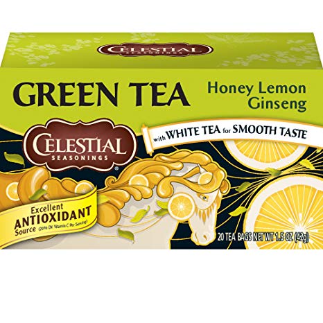 Celestial Seasonings Honey Lemon Ginseng Green Tea, 20 ct