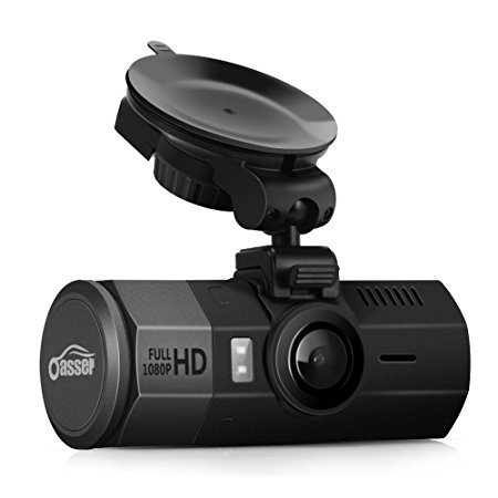 Oasser 1080P FHD Dash Cam Car Camera Built-in G-Sensor Parking Monitor Motion Detection Loop Recording 32GB SD Card Included 1.5" LCD