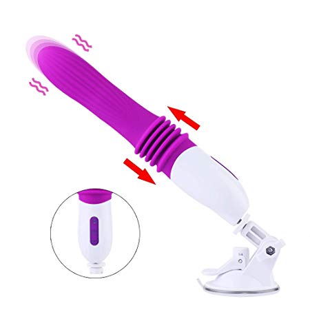 Sex Machine for Women, Hismith Thrusting Silicone Telescopic Vibrator Rechargeble Automatic Love Machine Multi-Speed Masturbation Toy with Bracket for Couple