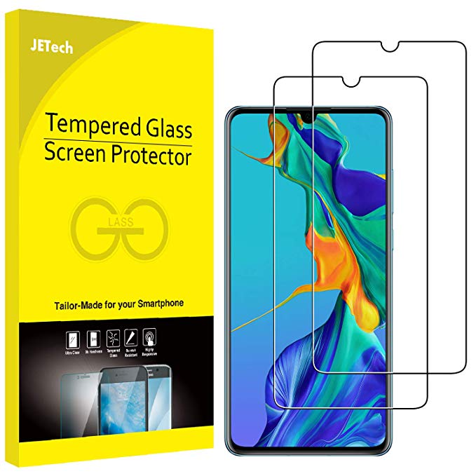 JETech Screen Protector for HUAWEI P30, Tempered Glass Film, 2-Pack