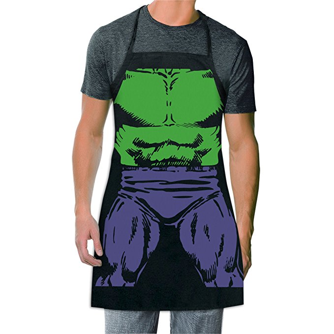 ICUP Marvel - Incredible Hulk Be The Hero Character Adult Size 100% Cotton Adjustable Black Apron