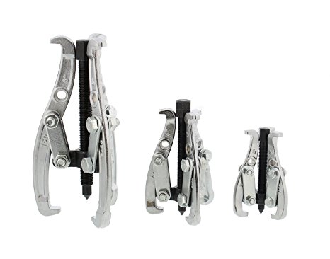 ABN 3-Jaw Gear Puller Set – 3”, 4”, and 6” Inch Gear Removal Tools – For Slide Gears, Pulleys, and Flywheels