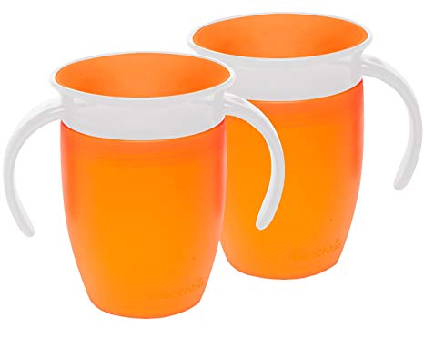 Munchkin Miracle 360 Trainer Cup, Orange, 7 Ounce, 2 Count