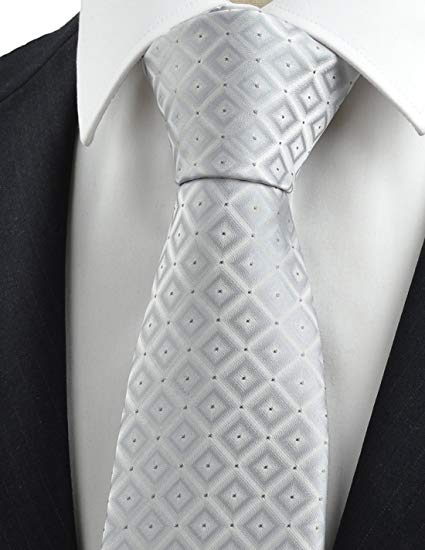 KissTies Mens Tie Plaid Necktie Check Ties