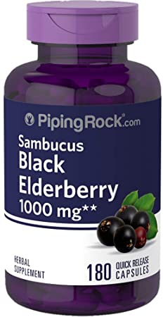 Elderberry Sambucus 1,000 mg 180 Capsules