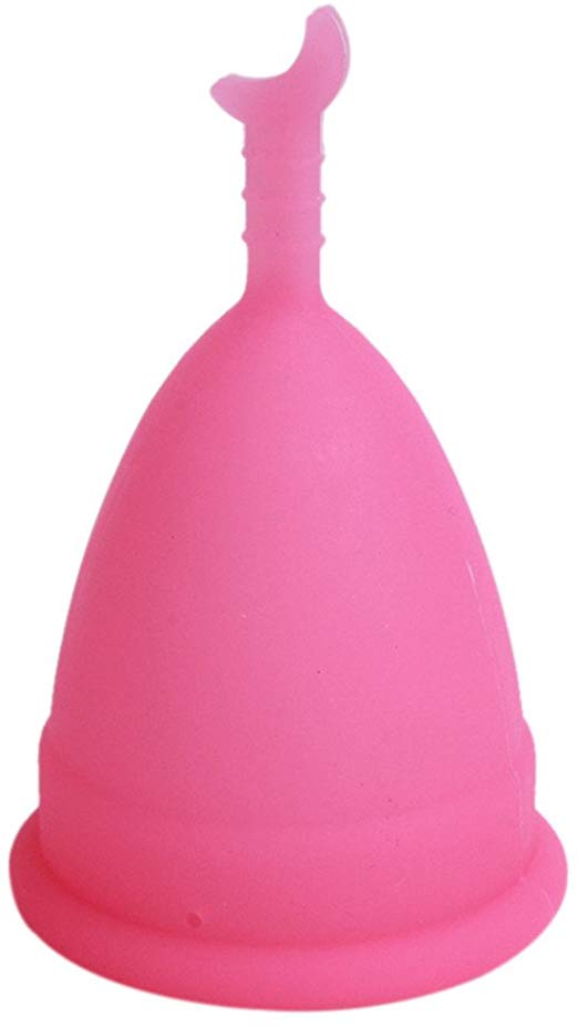 Hengsong Reusable Feminine Protection Cup Menstrual Cup 12 Hours (Big, Pink)