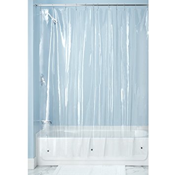 InterDesign Vinyl 4.8 Gauge Shower Curtain Liner - Long 72" x 84", Clear